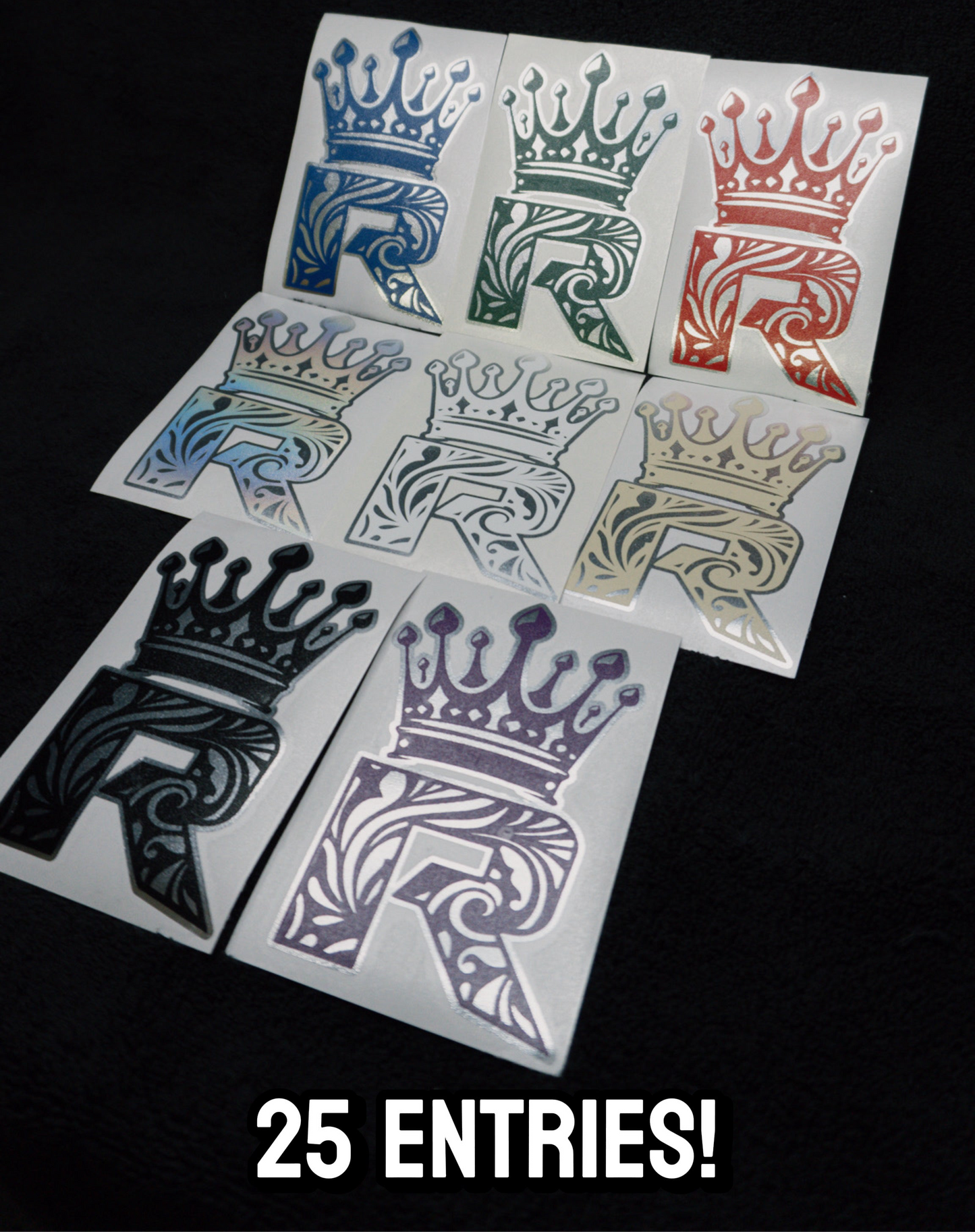 NEW REYES ENGRAVED LOGO DECALS (25 ENTRIES)