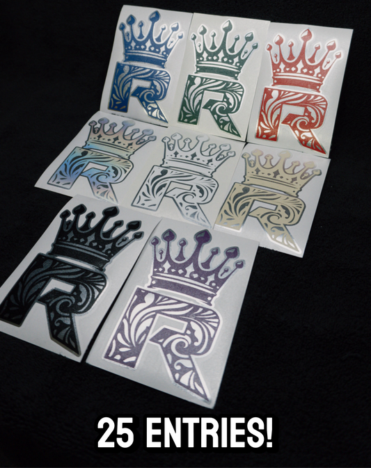 NEW REYES ENGRAVED LOGO DECALS (25 ENTRIES)